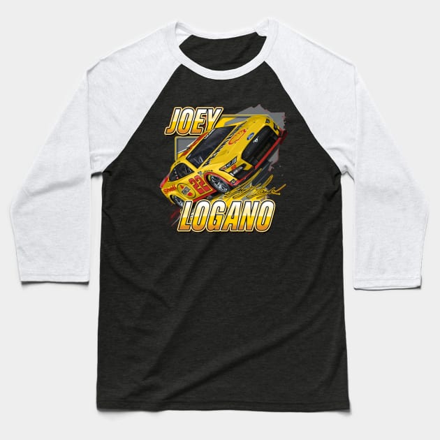 Joey Logano Blister Baseball T-Shirt by art.Hamdan